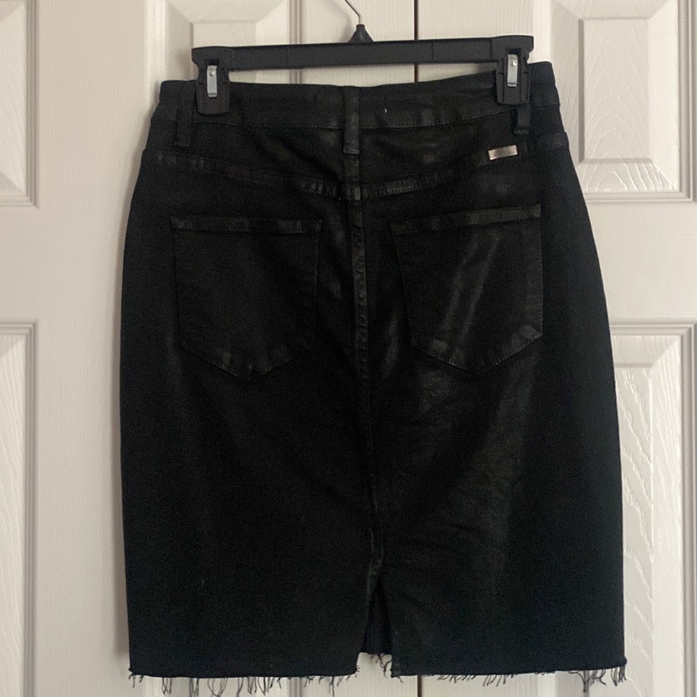 Coated shimmer denim skirt - Picture 2 of 2